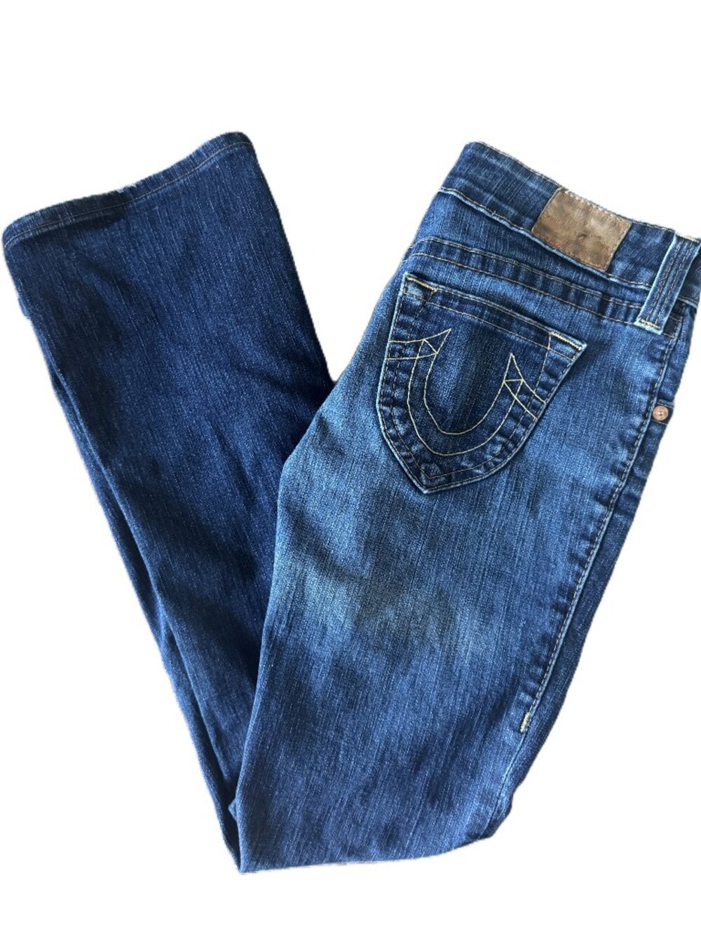 True Religion Bootcut Jeans | Dark Wash Flap Pocket Denim | Size 28